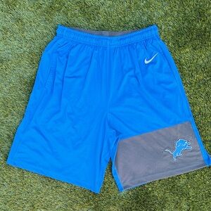 Nike NFL Detroit Lions dri fit  Athletic Shorts in Blue and Gray